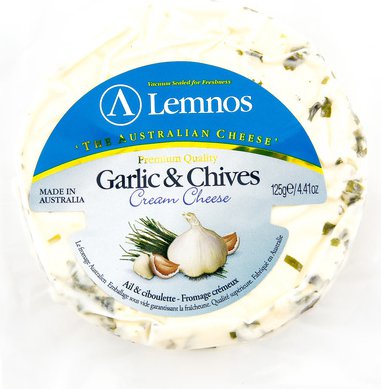 Lemnos Garlic &amp; Chives Cream Cheese 125 g