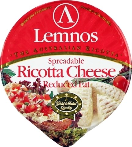 Lemnos Smooth Ricotta Cheese Reduced Fat 250 g