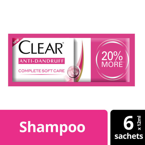 Clear Shampoo Complete Soft Care 1 pack (12 ml x 6 pcs)