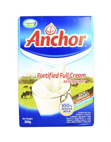 Anchor Full Cream Milk Powder Plain 350 g