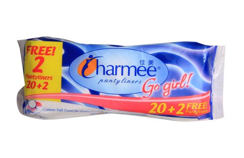Charmee Pantyliner Go Girl Sanitary Napkins 22 liners