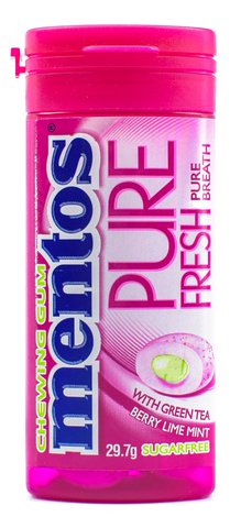 Mentos Blast Berry Lime Mint Chewing Gum Bottle 27 g