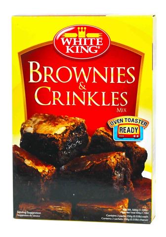White King Fudge Brownie &amp; Crinkle Mix 500 g