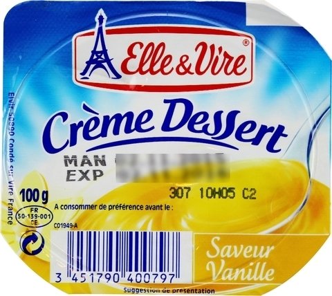 Elle &amp; Vire Cream Dessert Vanilla 100 g