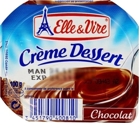 Elle &amp; Vire Cream Dessert Chocolate 100 g