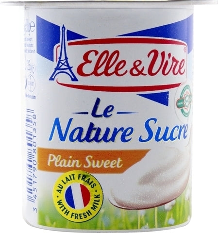 Elle &amp; Vire Natural Yogurt - Plain Sweet 125 g