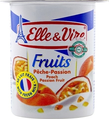 Elle &amp; Vire Peach Passion Yogurt 125 g