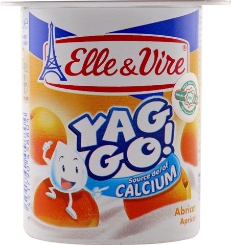 Elle &amp; Vire Apricot Yogurt Yaggo 125 g