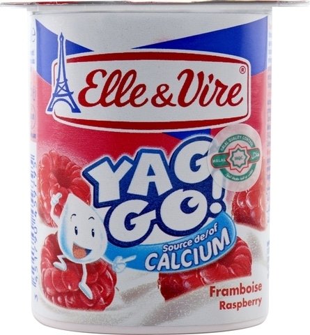 Elle &amp; Vire Raspberry Yogurt Yaggo 125 g