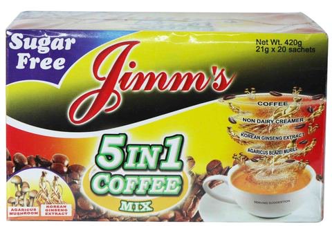 Jimms 5in1 Coffee Mix Sugar Free 420 g (20 sachets)
