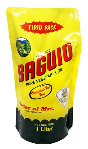Baguio Pure Vegetable Oil Oil Tipid Pack 1 l