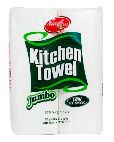 Supersavers Kitchen Towel Jumbo 2 Ply 120 sheets /roll