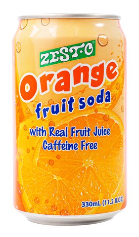Zesto Orange Fruit Soda With Real Fruit Juice 330 ml