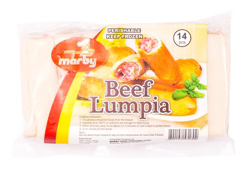 Marby Beef Lumpia 14 pcs /pack