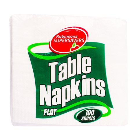 Supersavers Table Napkin Flat 100 sheets /pack