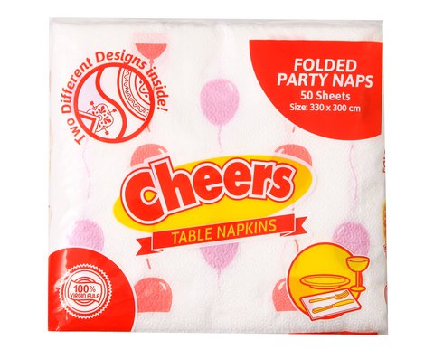 Cheers Folded Party Naps 50 sheets /pack