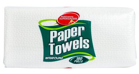 Supersavers Paper Towels Interfolded 1 pack (180 pulls)
