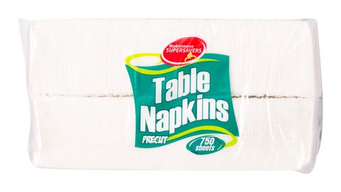 Supersavers Table Napkins Precut 750 sheets /pack