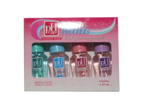 PH Care Feminine Wash Minis 4 bottles