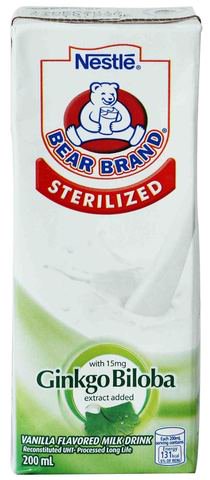 Bear Brand Sterilized Milk with Ginkgo Biloba 200 ml