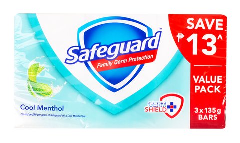 Safeguard Body Soap Cool Menthol Value Pack 3 pcs /pack