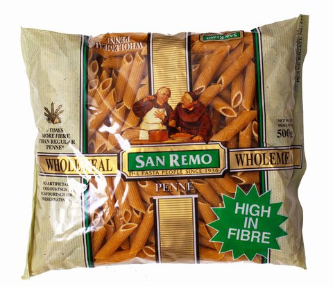 San Remo Whole Meal Penne 500 g