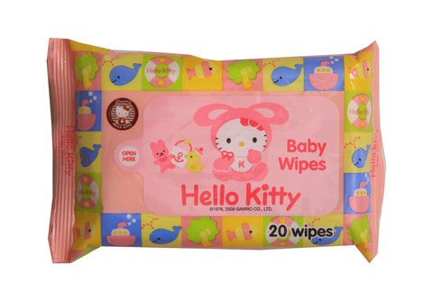 Hello Kitty Baby Wipes Unscented 20 sheets /pack