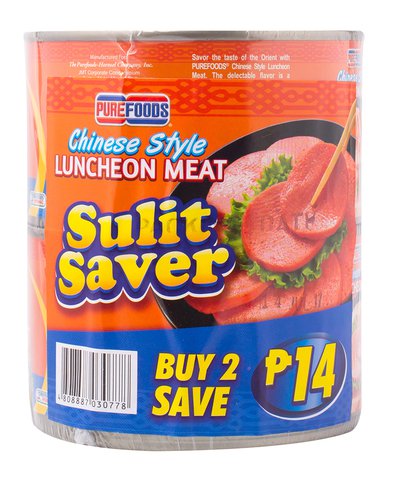 Purefoods Chinese Style Luncheon Meat Sulit Saver Pack 2 pcs /pack