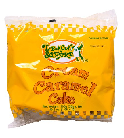 Lemon Square Cream Caramel Cake 30 g (10 pcs)