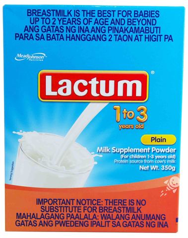 Lactum Milk Supplement Powder - Plain (1-3 Years Old) 350 g