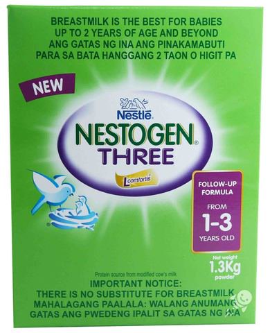 Nestogen 1-3 Years Old Follow Up Formula Milk With L Comfortis - THREE 1.3 kg