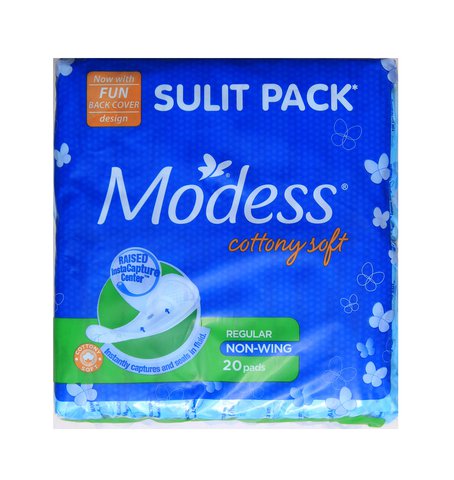 Modess Sulit Pack Cottony Soft Non-Wing Sanitary Napkins 20 pcs /pack