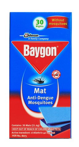 Baygon Mat Anti-Dengue Refill 30 mats /pack