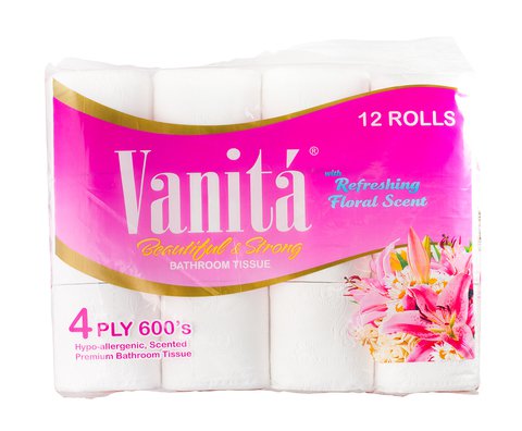 Vanita Bathroom Tissue With Refreshing Floral Scent 4 Ply 12 rolls /pack