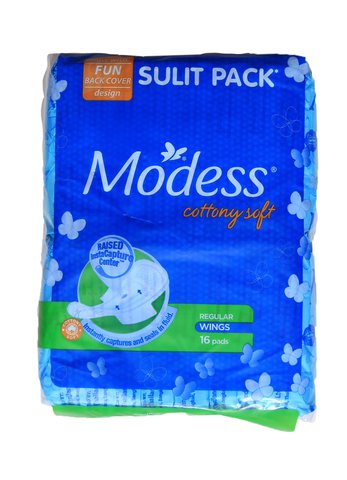 Modess Sulit Pack Cottony Soft With Wings Sanitary Napkins 16 pcs /pack
