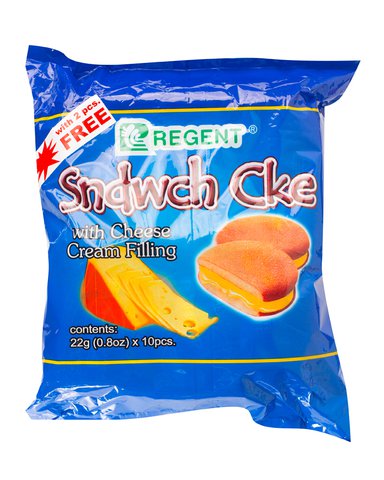 Regent Sandwich Cake With Cheese Cream Filling 1 pack (10 pcs x 22 g)