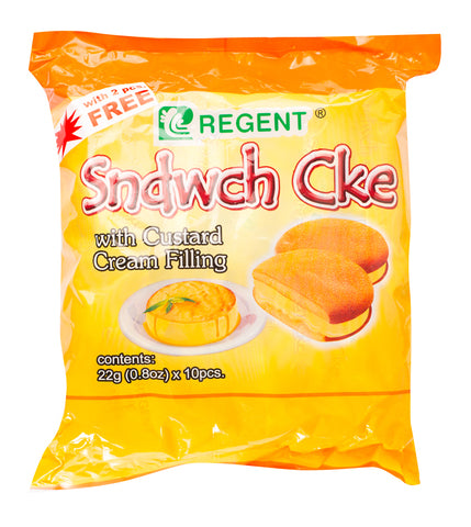 Regent Sandwich Cake With Custard Cream Filling 1 pack (10 pcs x 22 g)