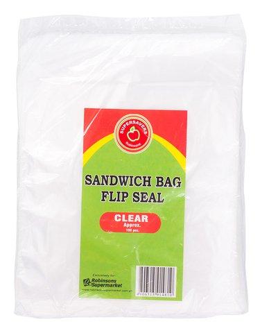 Supersavers Sandwich Bag Flip Seal 100 pcs /pack