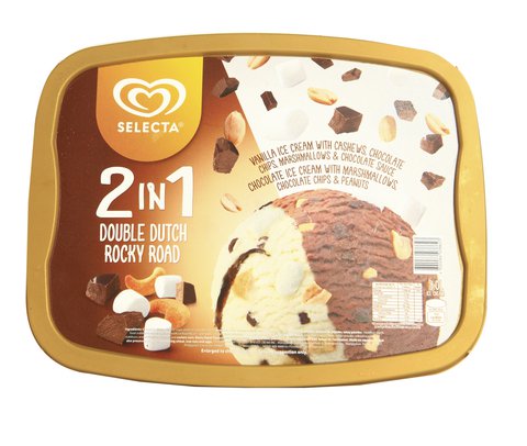 Selecta 2 In 1 Double Dutch Rocky Road Ice Cream 3 l