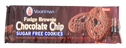 Voortman Fudge Chocolate Chip Sugar Free Cookies 227 g