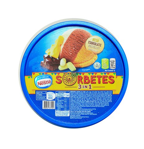 Nestle Sorbetes 3in1 Keso Tsokolate Pastillas Ice Cream 1 l