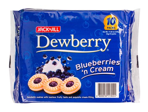 Dewberry Blueberries 'N Cream 1 pack (33 g x 10 pcs)