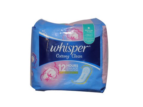 Whisper Cottony Clean Regular Flow Non Wings 8 pcs / pack