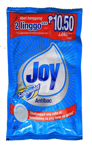 Joy Dishwashing Liquid Antibacterial Safeguard 40 ml