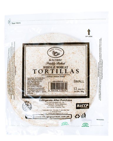 Village Gourmet Whole Wheat Tortillas (Small) 12 pcs /pack