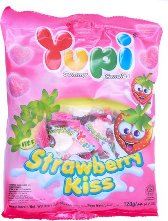 Yupi Gummy Strawberry Kiss 120 g