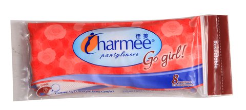 Charmee Panty Liner Go Girl Rose Sanitary Napkins 8 liners /pack