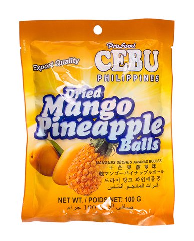 Profood Cebu Philippines Dried Mango Pineapple Balls 100 g