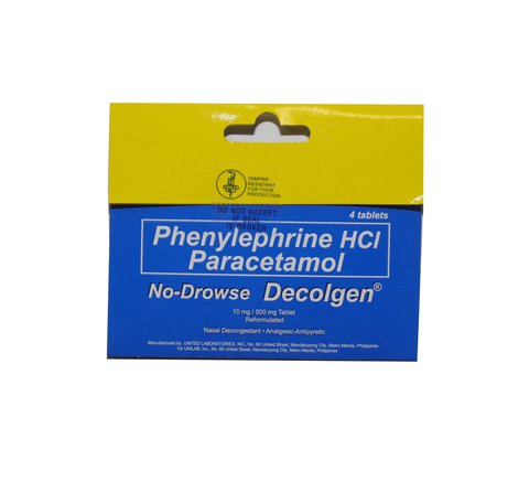 Decolgen No-Drowse Tablet 4 tablets