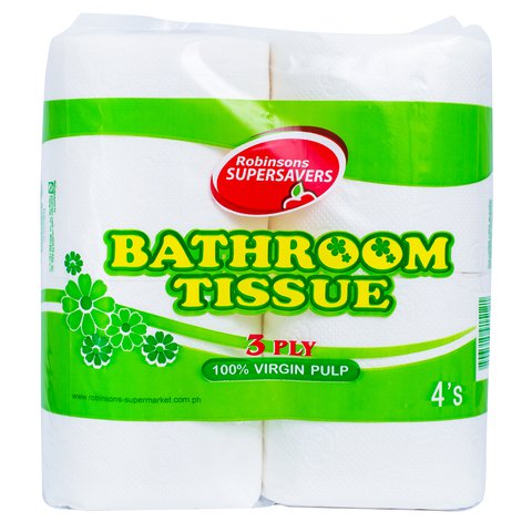 Supersavers Bathroom Tissue 3 Ply 500 Sheets 4 rolls /pack